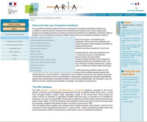 Úvodní stránka databáze ARIA